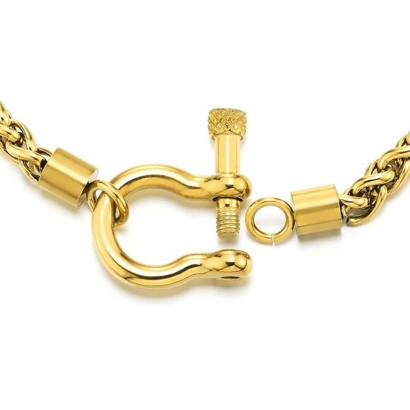 18K Gold Plated Horseshoe Buckle Necklace - Picture 6 of 8
